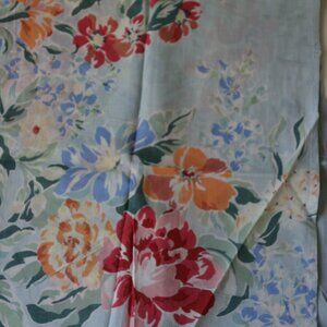 Beautiful Hand Stitched Light Blue Multi Color 30" X 29" Women's Cotton Scarf